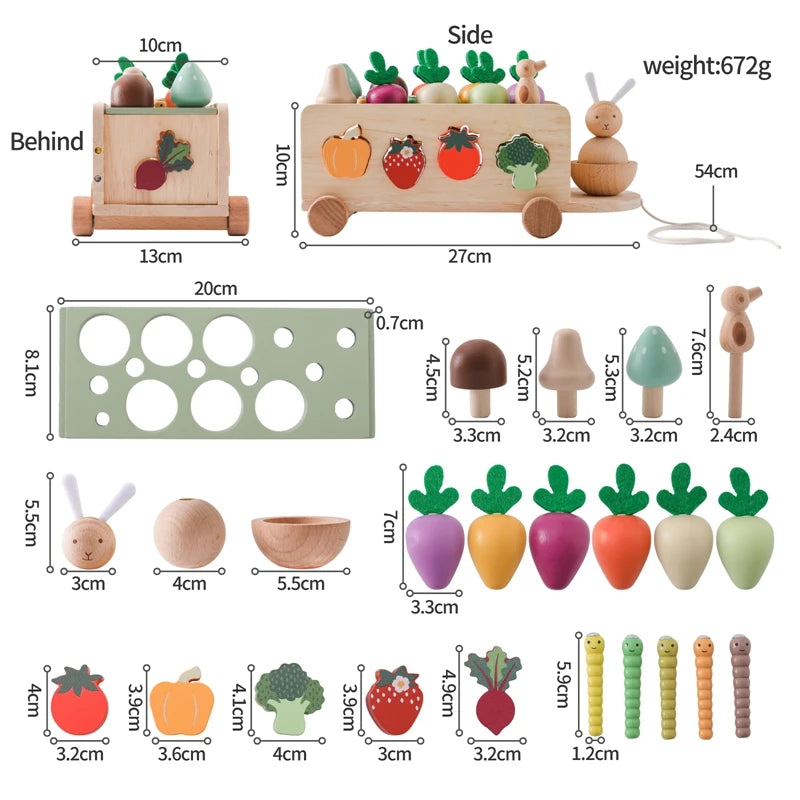 Wooden Montessori Toy 4-In-1 